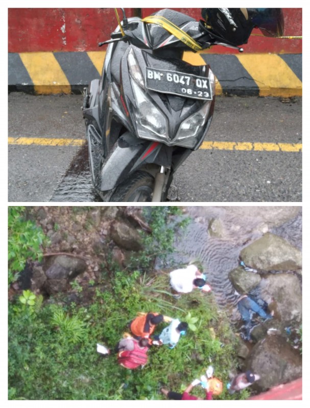 Pengendara Sepeda Motor Jatuh Dari Jembatan Kelok 9 Diduga Bunuh Diri