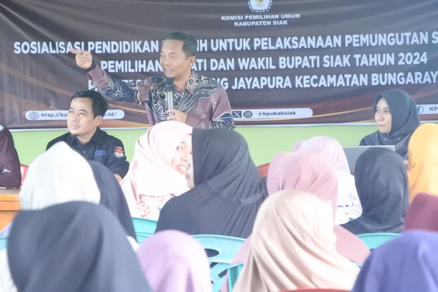 KPU Riau Gelar Sosialisasi PSU di Siak, Pastikan Pemilih Siap Coblos Ulang