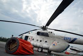 Helikopter Water Bombing Bantuan BNPB Sudah Mendarat Di Pekanbaru