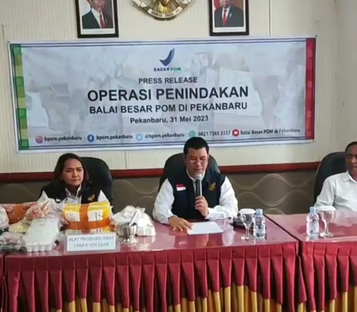 BBPOM Pekanbaru Sita 17.780  Obat Tanpa Izin Edar di Kabupaten Rohil