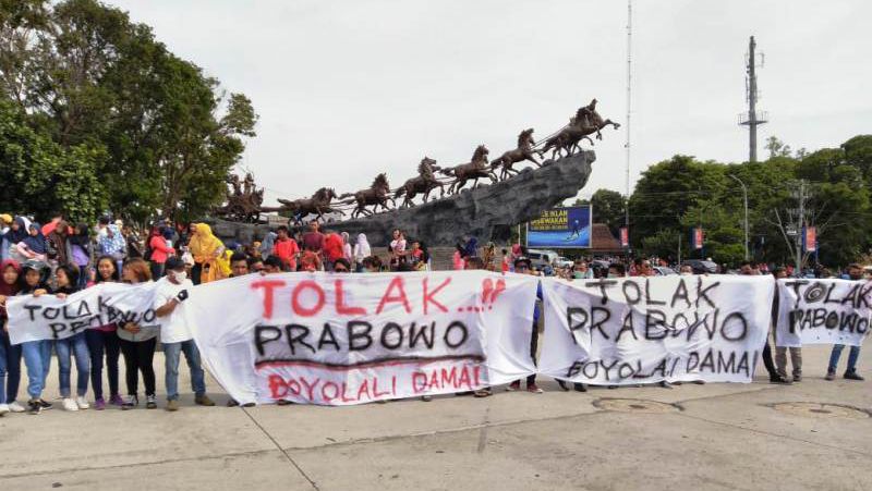 Aksi Demo Warga Boyolali Menanggapi Pidato Prabowo